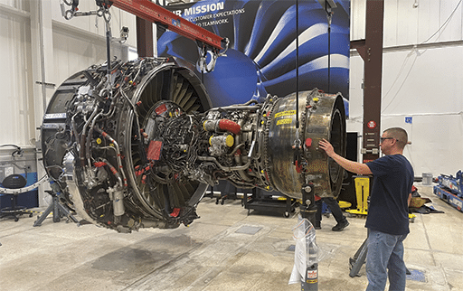StandardAero says their 810,000 square foot San Antonio, Texas, facility is now also accepting inductions for LEAP-1A and LEAP-1B continued time engine maintenance (CTEM) workscopes. Full PRSV capabilities will come on line later this year. StandardAero image. 
