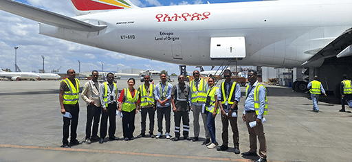 Dr. Maggie Ma helped launch the Ethiopian Airlines (ET) Maintenance Line Operations Safety Assessment program in Addis Ababa, which is a Boeing and ET collaborative effort. Photo courtesy of Ethiopian Airlines and Boeing.