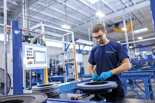 Safran says the trend for their airline clients is towards increasingly robust brakes, with a short turnaround time between overhauls and lightweight brakes, to help reduce fuel consumption. Safran image.