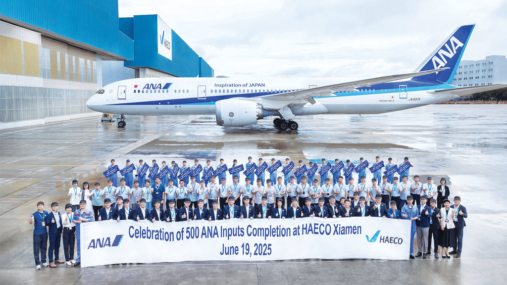 HAECO Achieves Milestone with 500th Aircraft Input for ANA