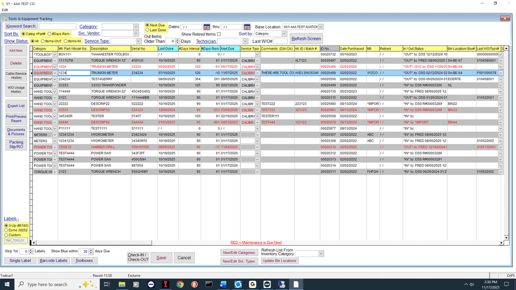 AvPro says their products can help keep track of the specialized tools to handle compliance, maintenance and inventory simultaneously. AvPro image.