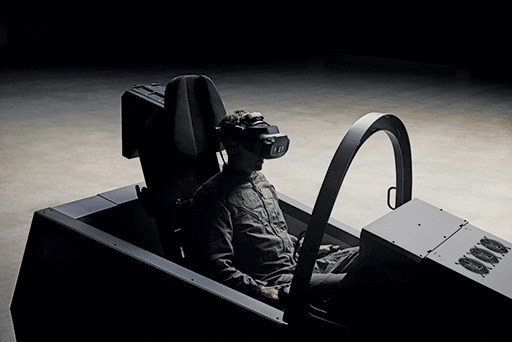 Using Varjo’s XR-4 Series headsets, mechanics can identify hair-thin cracks in virtual components that are invisible in lower-resolution headsets. With their partner Lockheed Martin’s Prepar3D platform, maintenance crews can rehearse complex system diagnostics, Varjo says. Varjo images.